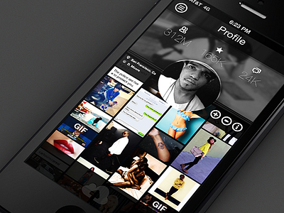 Profile Interface app concept ios iphone 5 profile ui