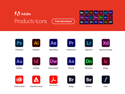 Adobe Products Icons 2020 2020 adobe 2020 adobe cc 2020 adobe creative cloud adobe icons adobe photoshop adobe photoshop cc adobe products adobe xd adobexd free free download free icon free icons free icons download freebies illustrator product icon vector vector icons