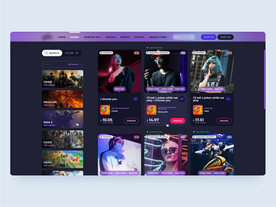 Gaming Web App