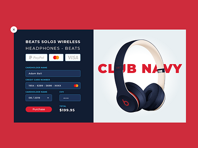 Daily UI Challenge - Credit Card Checkout adobexd app beats by dre challenge checkout credit card credit card checkout dailyart dailyui design designproject ui uidaily uidailychallenge uidesign uidesigner uiinspiration uiux userinterface website