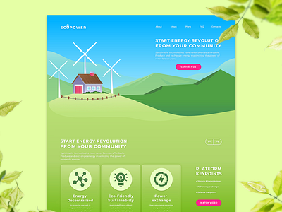 Daily UI Challenge - Landing Page (Ecopower)