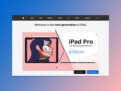 Daily UI Challenge - Pop-Up / Overlay adobexd apple challenge dailyart dailyui design designproject overlay pop up ui uidaily uidailychallenge uidesign website