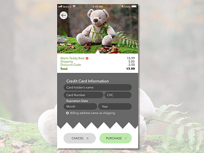 Daily UI challenge day 02 - Credit Card Checkout daily ui dailyui montreal ui ux