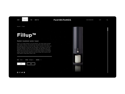 Weekly Warm-Up - Fillup™ Website Design animation app black black website clean design luxury luxury website minimal minimalist product product website product website design typography ui ui design ux uxdesign water website