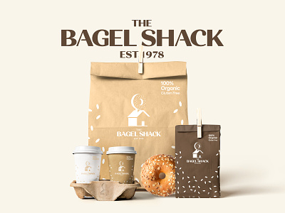 The Bagel Shack - Brand Design bagel shack bakery begel brand identity branding bread clean coffee design logo minimal minimalist packaging packaging design shack typography