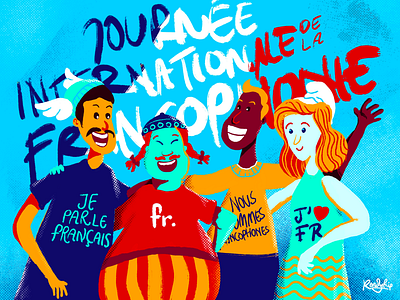 Journée internationale de la FrancophonieFrancophonie cartoon comic france francophone francophonie french illustration