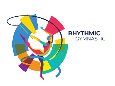 Rhythmic Gymnastic Illustration asian games gymnastic illustration indonesia poster sport vector