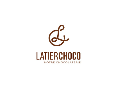 Latier Choco Logo branding chocolate graphic design illustration logo logogram monogram logo monograma monoline typography