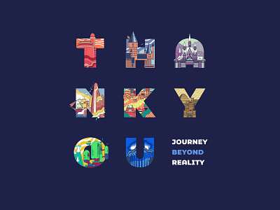 36 Days of Type - Journey Beyond Reality 36daysoftype design fictional place icon illustration letter line art vector