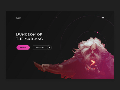 D&D site black clean dailyui design figma site ui uiux ux webdesign