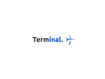 Terminal logo design blue brand design branding clean daily daily ui dailyui design icon logo logo design logotype typography vector