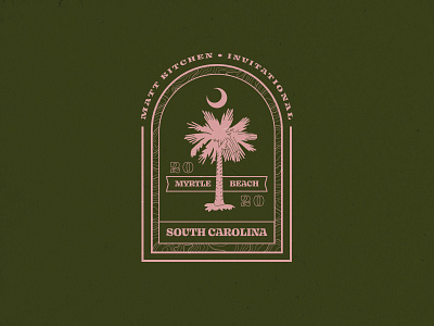 Matt Kitchen Invitational apparel design golf illustrator palmtree shirt south carolina topographic