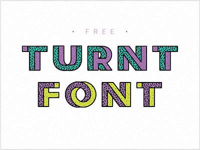 Free Turnt Font 80s font free free font illustrator letters turnt type