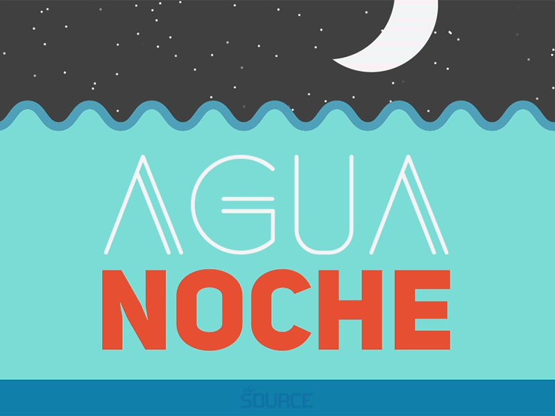 Agua Noche 2d after effects animation fish gif illustrator loop motion simple vector water