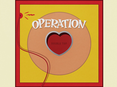 Operation Double Tap boardgame doubletap game heart instagram likes operation vintage