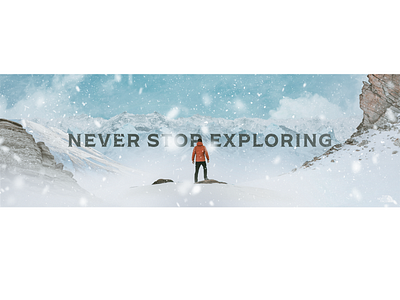 Never Stop Exploring photoshop product thenorthface winter
