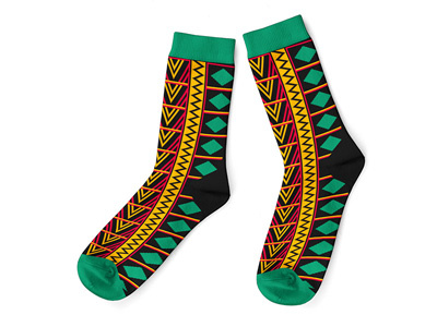 Colorful Pattern Rastaman Sock