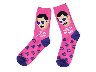 Freddie Mercury Socks apparel design fashion freddie mercury freebie freedom gay jacquard king knitting lgbt living on my own machine files pattern art patterns png pride queen sock socks