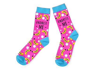 Bannana Pattern Sock Graphic Wizzitex