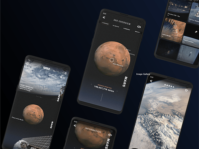 NASA App_ Redesign app behance design earth galaxy galaxy s10 gui interaction mars moon nasa protopie samsung sketch space ui uidesigner universe ux