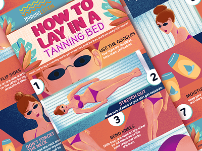 How to Lay in a Tanning Bed Infographic