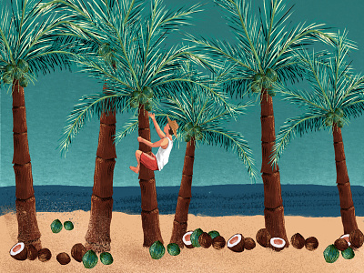 By The Beach beach coconut illustration ph summer tree tropical