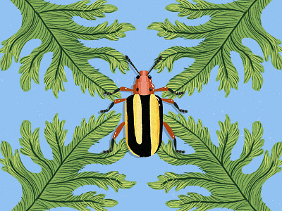 Tiny Creatures of Paradise (2/3) art artph beetle color design digital digitalpaint illustration insects tropical
