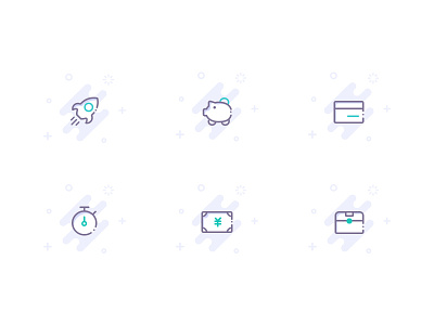Some Icons account card clean green icon icons illustration illustrator money finance purple