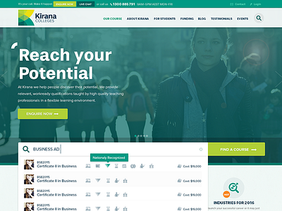 Kirana College Site Redesign conversion ui web design websiteredesign