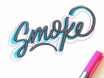 Smoke art direction calligraphy graphic design handwritten handwritten type new york pen and paper smoke type typography