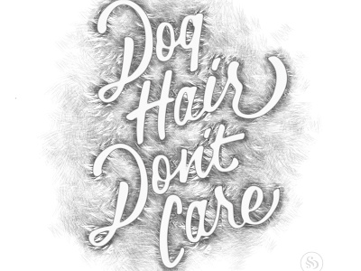 Dog hair, everywhere calligraphy design dog doghair everywhere fur graphicdesign handwrittentype type typography vectorart vectors