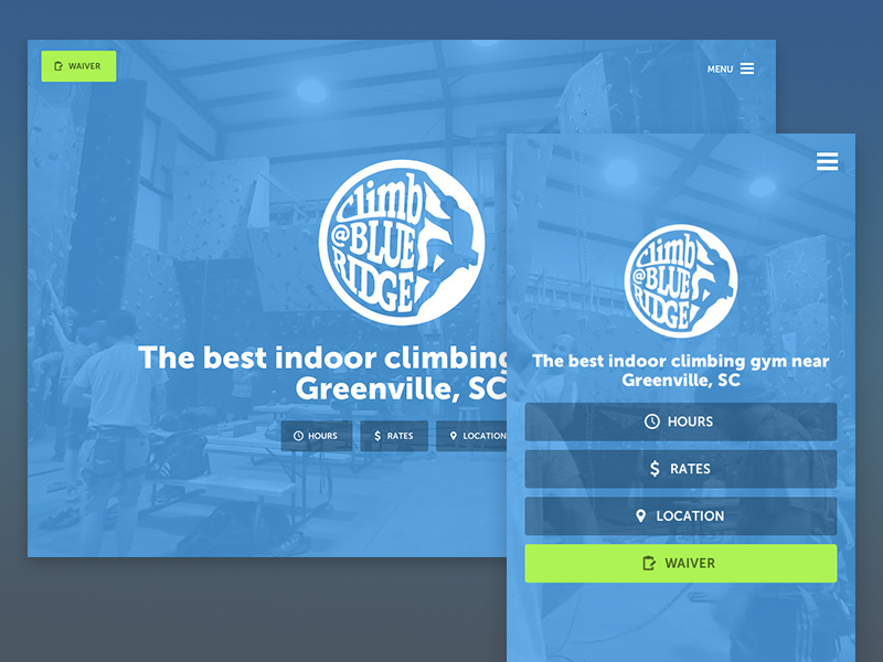 Climbing Gym Website - Homepage website homepage responsive climbing gym