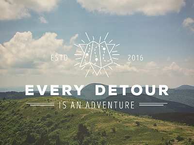 Every Detour adventure detour icon logo map mountains outdoors path