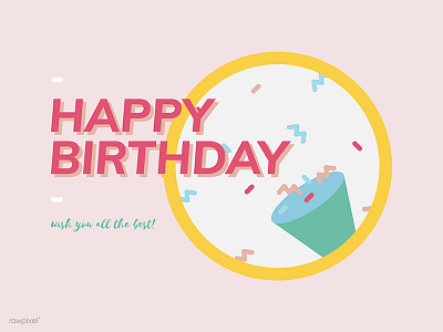 Happy Birthday! birthday cards flat illustration lovely simple vector