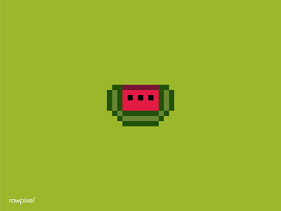 pixel watermelon