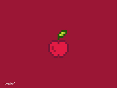 pixel apple art fruit illustration pixel vector