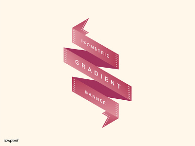 isometric gradient banner