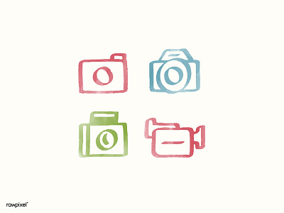 doodle camera icon camera doodle icon illustration vector