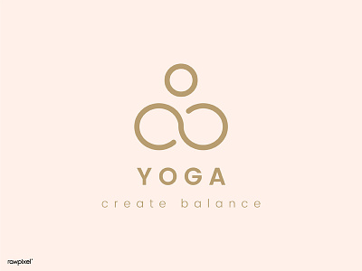 Yoga - Create Balance badge flat graphic icon vector