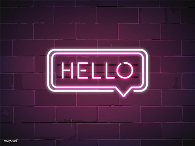 ' Hello ' Neon Sign