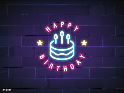 ' Happy Birthday ' Neon Sign