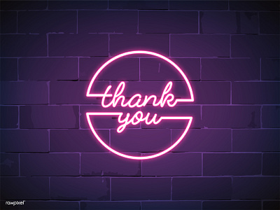 ' Thank You ' Neon Sign graphic neon sign thank you vector