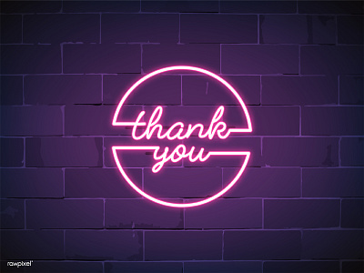 ' Thank You ' Neon Sign