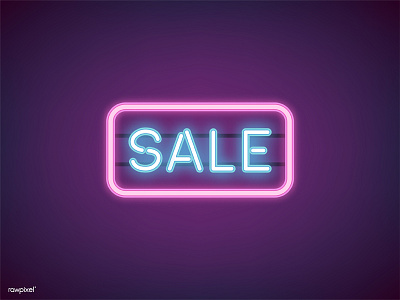 ' Sale ' Neon Sign graphic neon sale shopping store store design vector