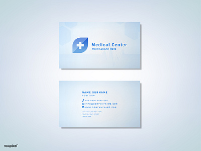 Medical Center Namecard branding design flat graphic logo medical minimal namecard vector