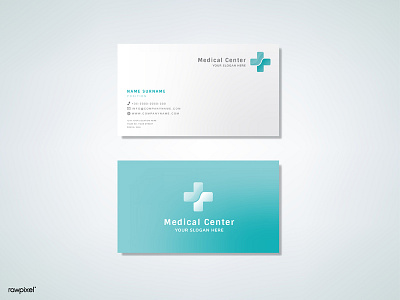 Medical Center Namecard branding design flat graphic logo medical minimal namecard vector