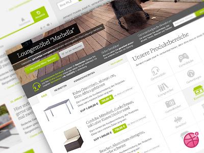 Online Store Layout bootstrap clean design dribbble ecommerce furniture garden gardening invite invites layout lounge minimal outdoor oxid shop store times typo webshop website