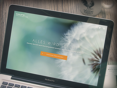 Haufe Akademie / Home Page design header hero image layout mockup typography ui ux web web design website