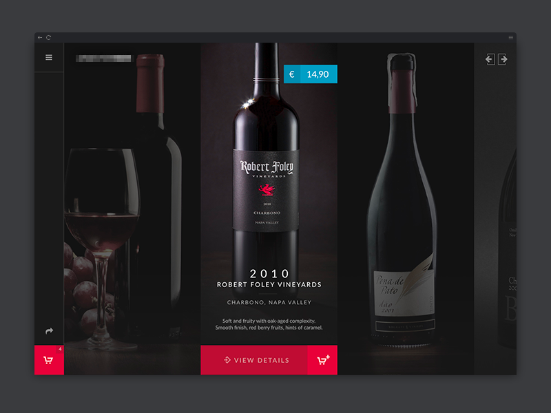 Wine Product List - Clean ecommerce Category Design clean dark list product webshop shop ecommerce products overview ui design