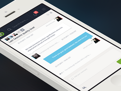 Mobile chat design - Clean layout for iPhone / Android